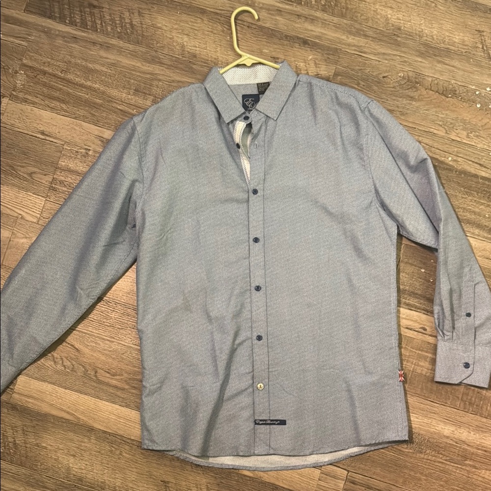 English Laundry Blue Casual Button Down Shirt